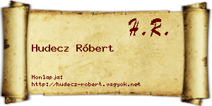 Hudecz Róbert névjegykártya