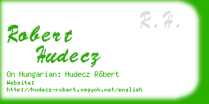 robert hudecz business card