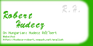 robert hudecz business card